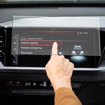 Temperli cam ekran koruyucu film İçin Audi Q4 e-tron 2022 Araba radyo gps Navigasyon Ekran Koruyucu Oto İç