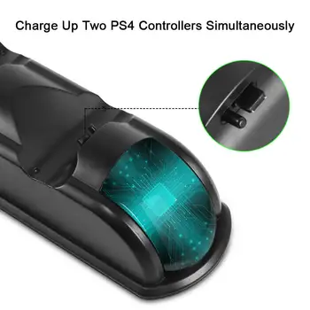Yeni LED Şarj PS4 Dock çifte şarj makinesi Hızlı Şarj İstasyonu Gamepad Standı Tutucu Tabanı PlayStation 4 için PS4 / Pro / İnce