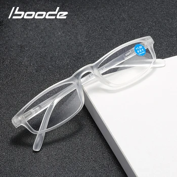 ıboode Anti Mavi Işın Okuma Gözlükleri Erkekler Kadınlar Rahat Küçük Presbiyopi Çerçeve PC Lens Hipermetrop Gözlük Diyoptri + 1.0 1.5