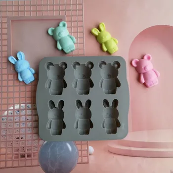 Karikatür Oyuncak Ayı silikon kalıp 3D Silikon Kek Kalıbı Sakızlı Ayı Çikolata Kalıp Şeker Makinesi buz kalıbı Jöle Kalıpları Pişirme Araçları