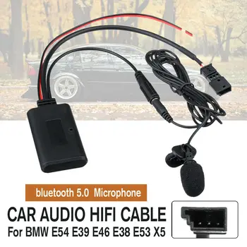 Sıcak 12V araba ses bluetooth 5.0 HİFİ Kablo Adaptörü Mikrofon BMW E54 E39 E46 E38 E53 X5