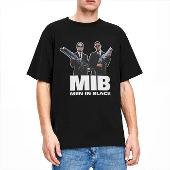 MIB Erkekler Siyah Neuralyzer Aksesuarları Gömlek Erkekler Kadınlar için Moda Pamuk Tee Gömlek Yuvarlak Boyun Kısa Kollu Orijinal Tops