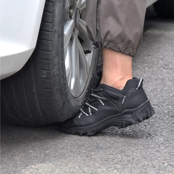 SUADEX Yeni Moda İş Sneakers Erkek güvenlik ayakkabıları çelik burun Delinme Güvenlik Botları Delinme Geçirmez koruyucu ayakkabı Erkek