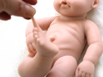 Yeni Erkek ve Kız palmiye Yeniden Doğmuş Bebek Bebek Kitleri Boyasız 6 inç Yumuşak gerçekçi Tam Katı Silikon Boş Yeniden Doğmuş kitleri çocuklar hediyeler