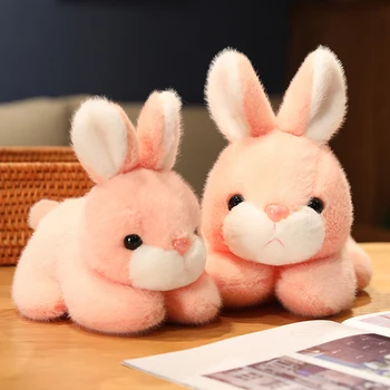 Tavşan Yıl Maskot Bebek Simülasyon Tavşan peluş oyuncak Mini Tavşan Oyuncak Sevimli Tavşan Bebek Oyuncak Odası Sevimli Tavşan Dekorasyon Kız Hediye