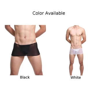 Seksi Erkek Etek T-Pantolon Iç Çamaşırı Ultra-İnce Şeffaf Seksi Tanga Baştan Çıkarıcı Boxershorts Sissy Külot erkek Erotik Iç Çamaşırı