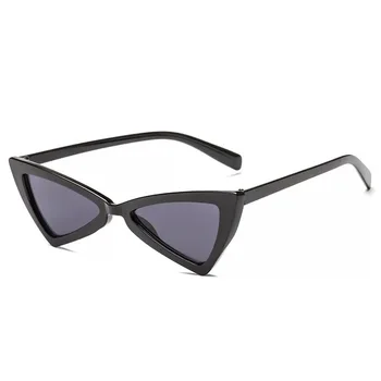 Küçük Üçgen Kedi Göz Güneş Gözlüğü Kadın Moda Vintage Kedi Gözlük Kadın Şık güneş gözlüğü UV400 Gözlük