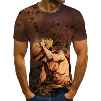 Yaz Serin Riman Yeni Sıcak Satış Moda 3D Harajuku Baskı Erkekler Ve Kadınlar Kişilik Büyük Boy Kısa Kollu Yuvarlak Boyun T-shirt