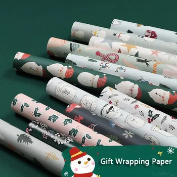 2021 Noel Ambalaj Kağıdı Hediye Paketi Malzeme Dekoratif Noel Arka Plan Kağıtları Scrapbooking İçin n Kart Yapımı