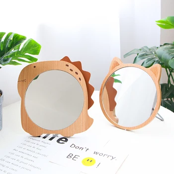 Basit Dresser Taşınabilir Ayna Masaüstü Öğrenci Yurdu Ev Masası Sevimli Katlanır Taşınabilir Küçük Kozmetik Ayna