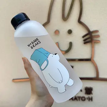 Büyük Kapasiteli Özelleştirilebilir Baskılı logo Taşınabilir Sevimli Plastik Saman Su Bardağı