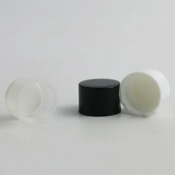 100ML Doldurulabilir krem losyon kozmetik konteyner seyahat kitleri boş küçük plastik şişe siyah beyaz şeffaf vidalı kapak 30 adet