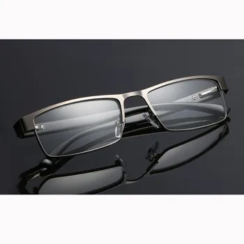Yüksek Kaliteli ERKEK Titanyum okuma gözlüğü Alaşım Gözlük Küresel Olmayan 12 Katmanlı Kaplamalı Lensler okuma gözlüğü Erkekler Kadınlar için