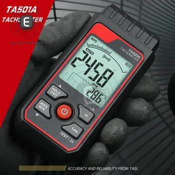 TA501A Mini Dijital Takometre Temassız Takometre RPM Aralığı 2.5 RPM ~ 99999 RPM Takometre Kilometre Sayacı