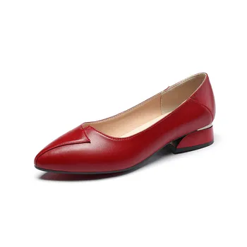 AIYUQI Kadın Resmi Ayakkabı Orta topuk 2023 Yeni Kadın Bahar Ayakkabı Büyük Boy 35-43 4 Renk Profesyonel Ofis Ayakkabı Kadın