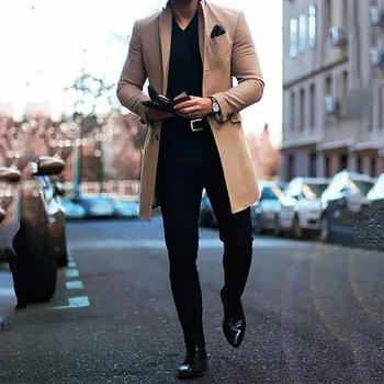 Tilorraine 2022 erkek giyim orta ve uzun çift taraflı tüvit ceket yün ceket trendi uzun erkek palto kış yün paltolar