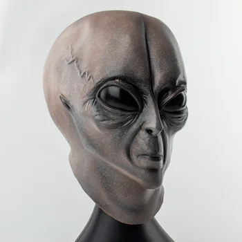 UFO Alien Kafatası Maskesi Cosplay Korku Lateks Maskeleri Kask Parti Kostüm Sahne Yeni 2021