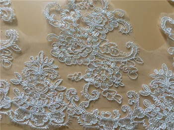 1 Yard Beyaz / Fildişi Dantel Kenar Örgü tül çiçek Venise Venedik Dantel Trim Aplike Dikiş El Sanatları Düğün Dekor için DIY Butik