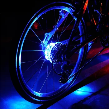 Bisiklet Hub ışıkları ön arka bisiklet ışık IP55 su geçirmez konuştu dekorasyon uyarı led'i tekerlek lambası bisiklet Hub ışık sıcak tekerlekler