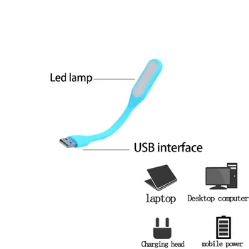 Mini taşınabilir USB led ışık okuma ışığı süper parlak kitap ışık 5V 1.2 W için uygun mobil güç PC dizüstü bilgisayar