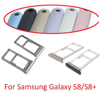 Yeni SD Kart Sim Kart Tepsi Okuyucu Tutucu Yuvası Samsung Galaxy S8 G950 S8 Artı G955 Sim tepsi Samsung S8 S8plus S8 + Parçaları