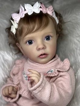 Yeni 23 İnç Yeniden Doğmuş Bebek Kiti Toddler Kız Boyasız Bitmemiş Missy Sınırlı Sayıda Yeniden Doğmuş Vinil Bebek Kiti İle Adı Boyun